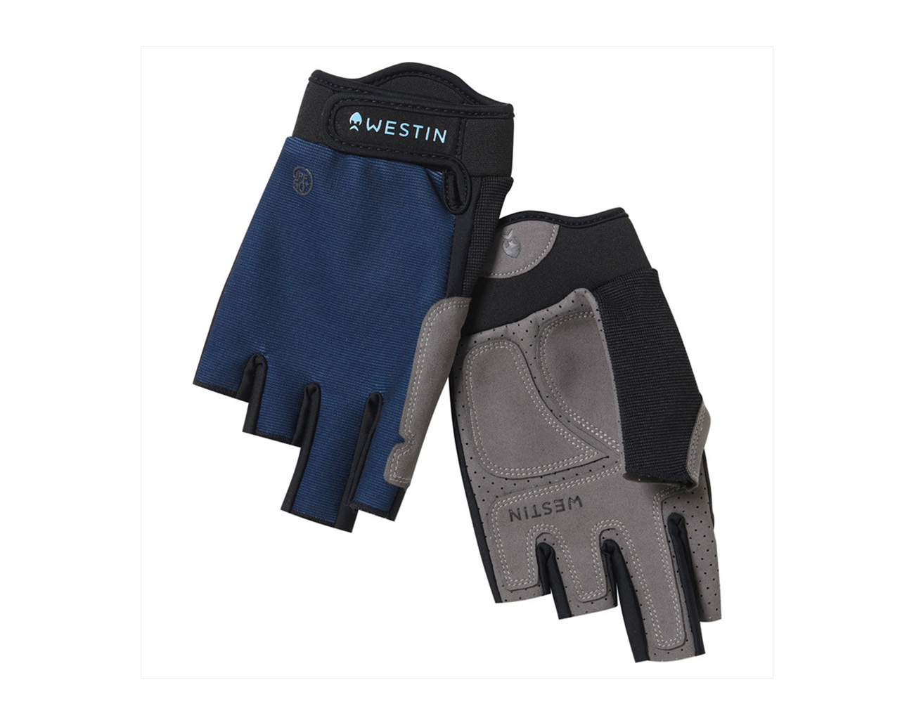 Westin Drip UPF Half Finger Glove Petrol Blue